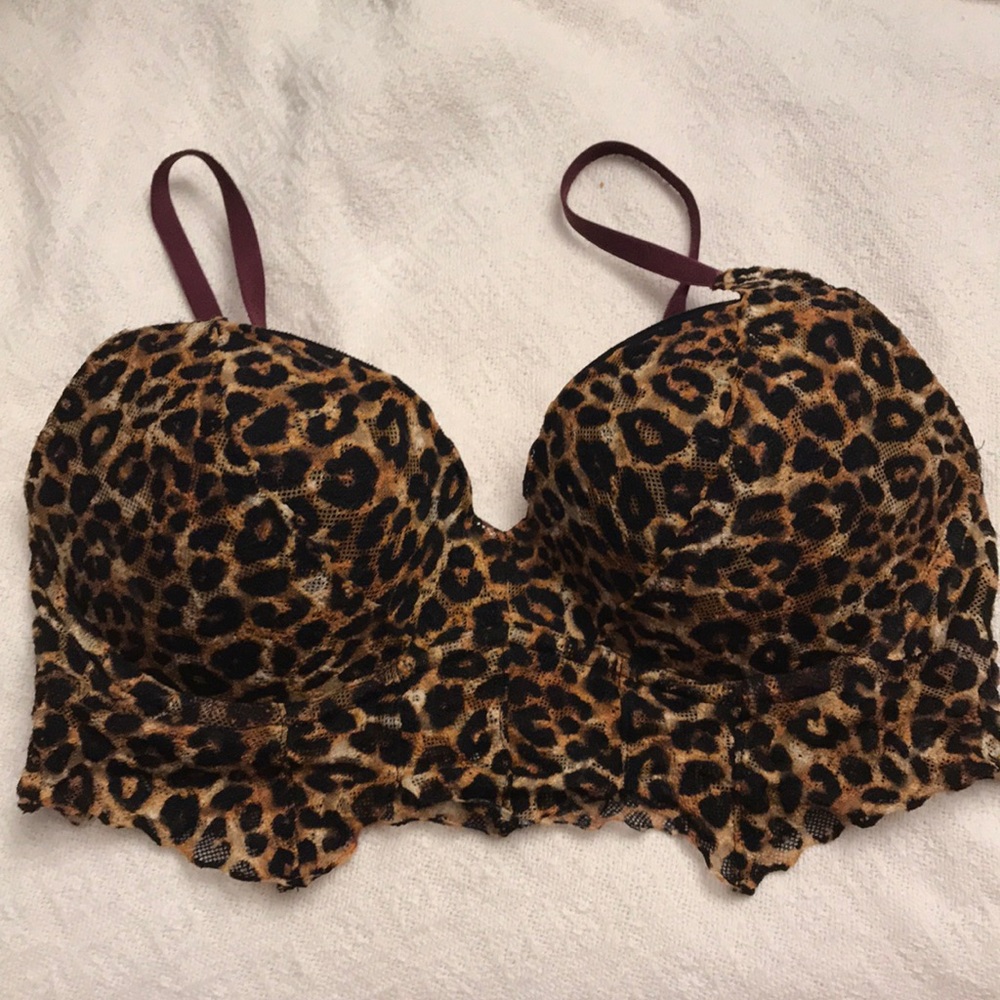 Victoria’s Secret PINK Leopard Print Lace Bralette